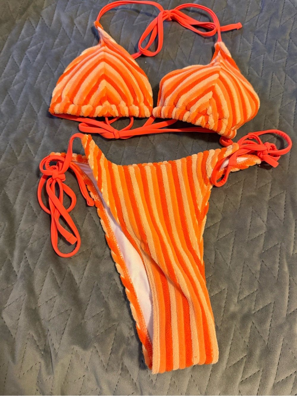 NWOT SHEIN Orange Terrycloth Bikini